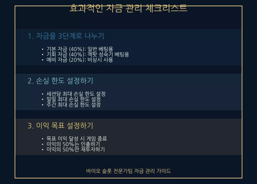 효과적인 자금 관리 체크리스트